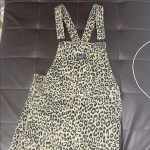 Obey cheetah print overalls